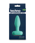 Techno Techno Prism App Controlled Rotating & Vibrating Anal Plug - Teal