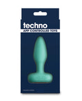 Techno Techno Prism App Controlled Rotating & Vibrating Anal Plug - Teal - Image 2