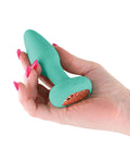 Techno Techno Prism App Controlled Rotating & Vibrating Anal Plug - Teal - Image 5