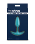 Techno Techno Trance App Controlled Vibrating Anal Plug w/Remote - Blue - Image 2