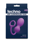 Techno Techno Bop Butt Plug w/Cock Ring - Violet