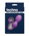 Techno Techno Bop Butt Plug w/Cock Ring - Violet - Image 4