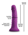 Colours Colours Pleasures 7" Vibrating Dong - Purple - Image 4