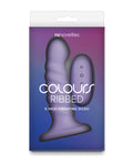 Colours Colours - Ribbed - 5" Vibrating Dildo - Purple
