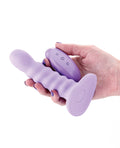 Colours Colours - Ribbed - 5" Vibrating Dildo - Purple - Image 3