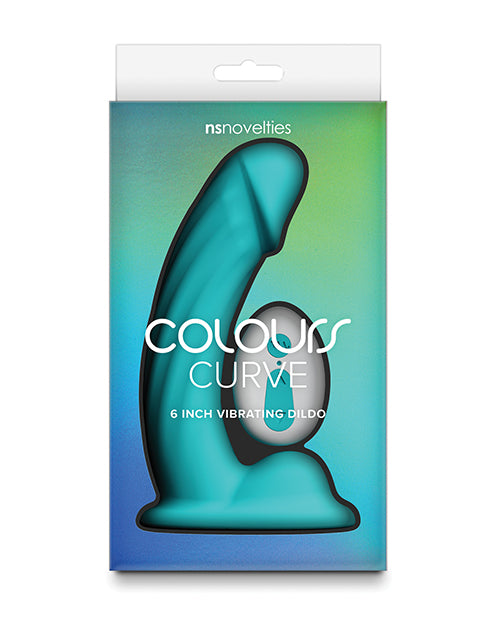 Colours Colours Curve Vibrating 6" Dildo - Teal