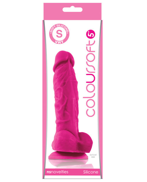 ColourSoft ColourSoft 5" Silicone Soft Dildo - Pink
