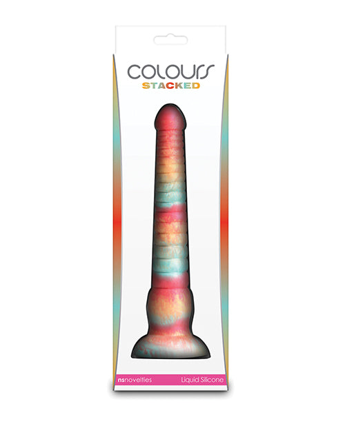 Colours Colours Stacked 9" Dildo - Red/Gold