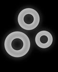 Firefly Firefly Glow in the Dark Bubble Cock Rings - White, Pack of 3 - Image 3