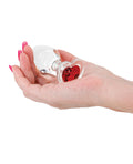 Crystal Crystal Desires Glass Heart Gem Butt Plug Medium - Red - Image 4