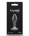 Crystal Crystal Desires Glass Round Gem Butt Plug Small - Rainbow - Image 2