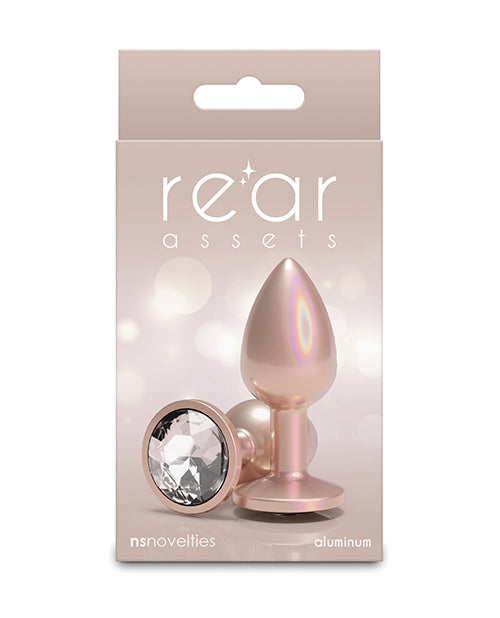 Rear Assets Rear Assets Small w/Clear Gem - Iridescent Champagne
