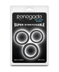 Renegade Renegade Slim Cock Rings - Black, 3 pc Set