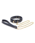 Bondage Couture Bondage Couture Vinyl Collar and Leash - Blue - Image 2