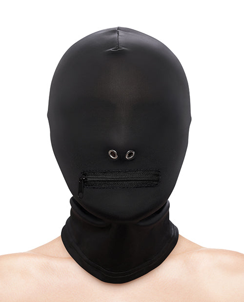 Fetish &amp; Fashion Fetish & Fashion Zippered Mouth Hood - Black