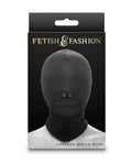 Fetish &amp; Fashion Fetish & Fashion Zippered Mouth Hood - Black - Image 3