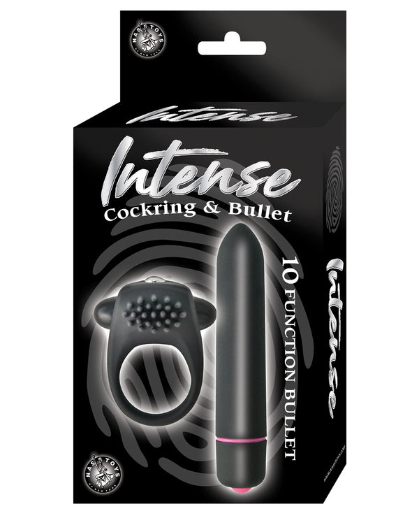 Intense Intense Cockring & Bullet - Black