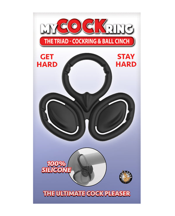 My Cock Ring My Cock Ring The Triad Cockring & Ball Cinch - Black
