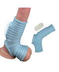Nasstoys Vibrating Power Sleeve Ribbed Fit - Blue - Image 3