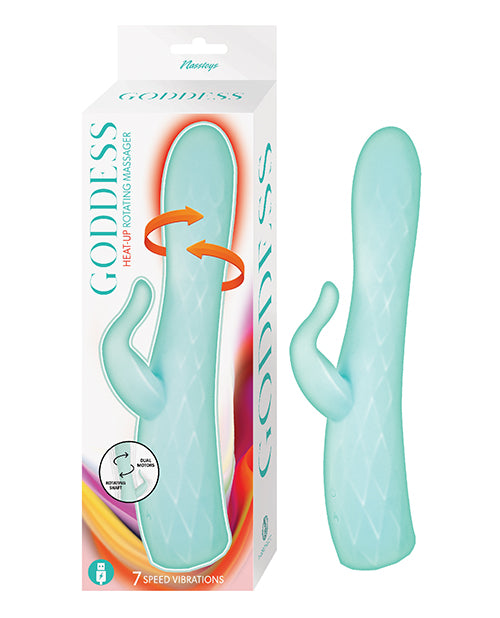 Goddess Goddess Heat-up & Rotating Vibrator - Aqua