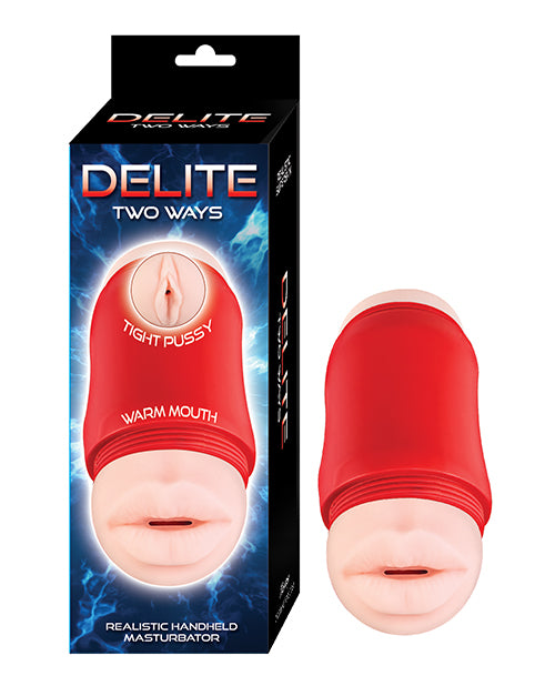 Nasstoys Delite Two Ways Mouth & Vagina Masturbator - White