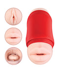 Nasstoys Delite Two Ways Mouth & Vagina Masturbator - White - Image 4