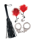 Nasstoys Bondage by Nasstoys Whip & Cuff Set - Red - Image 3