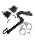 Nasstoys Bondage by Nasstoys Whip & Cuff Set - Black - Image 2
