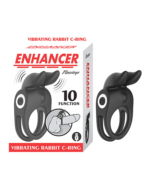 Nasstoys Enhancer Vibrating Rabbit C-Ring - Black