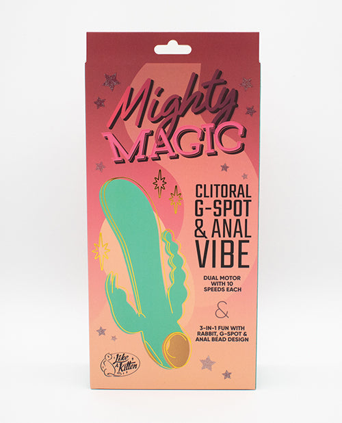 Like A Kitten Natalie's Toy Box Mighty Magic Clit, G-Spot & Anal Vibrator - Aqua