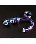 Cristal Cristal Orchid Pulse Glass Dildo w/Removable Bullet Vibe - Purple - Image 2