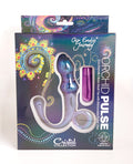 Cristal Cristal Orchid Pulse Glass Dildo w/Removable Bullet Vibe - Purple - Image 5