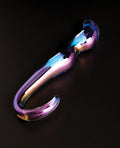 Cristal Cristal Blue Flame Curved Glass Dildo - Purple