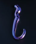 Cristal Cristal Blue Flame Curved Glass Dildo - Purple - Image 2
