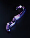 Cristal Cristal Blue Flame Curved Glass Dildo - Purple - Image 4