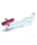 Cristal Cristal Twilight Glow Glass Dildo w/Clitoral Vibrator - Image 2