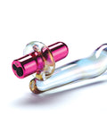 Cristal Cristal Twilight Glow Glass Dildo w/Clitoral Vibrator - Image 3