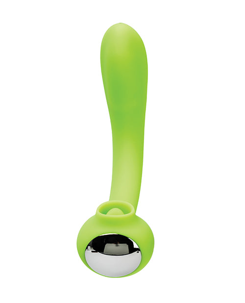 Space Space Lunar Licker Bendable Clitoral & G-Spot Vibe - Neon Green