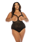 RSVP by Oh la la Cheri Lace Open Cup & Crotchless Teddy Black QN - Image 2