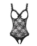RSVP by Oh la la Cheri Lace Open Cup & Crotchless Teddy Black O/S - Image 4