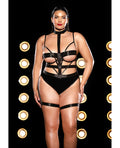 Fetish by Oh la la Cheri FETISH Lethal Underwire Peek A Boo Vinyl Teddy w/Choker Black 1X - Image 5