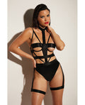 FETISH Lethal Underwire Peek A Boo Vinyl Teddy w/Choker Black XL (2)