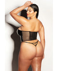 Fetish by Oh la la Cheri FETISH Rider Vinyl Bustier w/Front Zipper & Panty Black 2X - Image 4