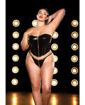 Fetish by Oh la la Cheri FETISH Rider Vinyl Bustier w/Front Zipper & Panty Black 2X - Image 5