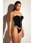 Fetish by Oh la la Cheri FETISH Rider Vinyl Bustier w/Front Zipper & Panty Black XL - Image 2