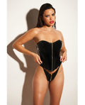 Fetish by Oh la la Cheri FETISH Rider Vinyl Bustier w/Front Zipper & Panty Black XL - Image 3
