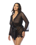 Provence Short Robe - Black 1X/2X (2)