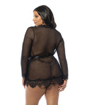 Provence Short Robe - Black 1X/2X (3)