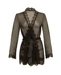 Oh La La Cheri Provence Short Robe - Black L/XL - Image 3