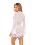 Oh La La Cheri Provence Short Robe - White L/XL - Image 2